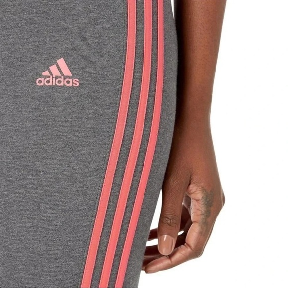 Adidas Women's Essentials 3-Stripe Full Length Cotton Leggings - Picture 3 of 8
